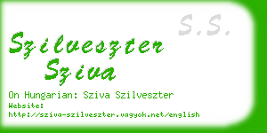 szilveszter sziva business card